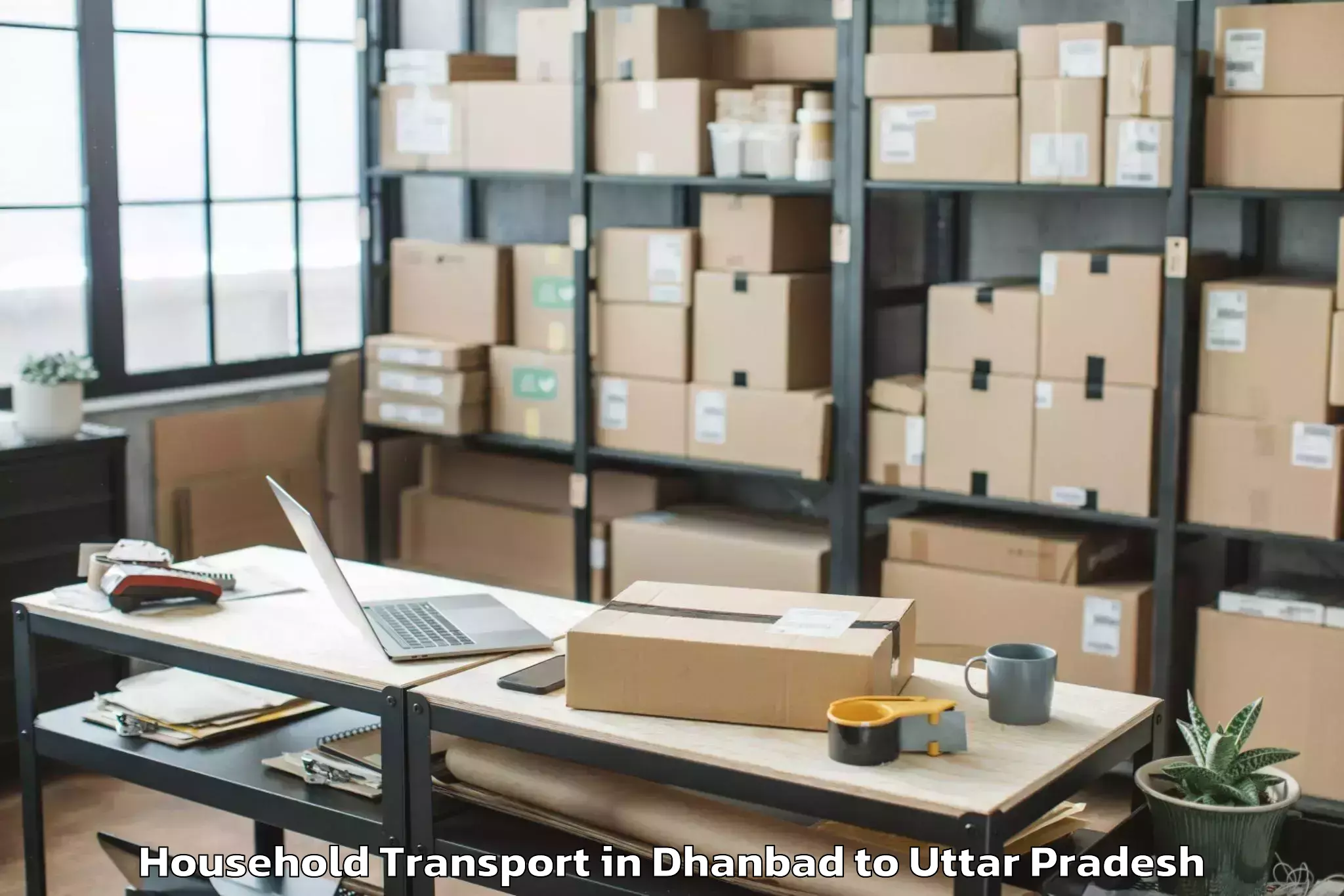 Reliable Dhanbad to Chandauli Household Transport